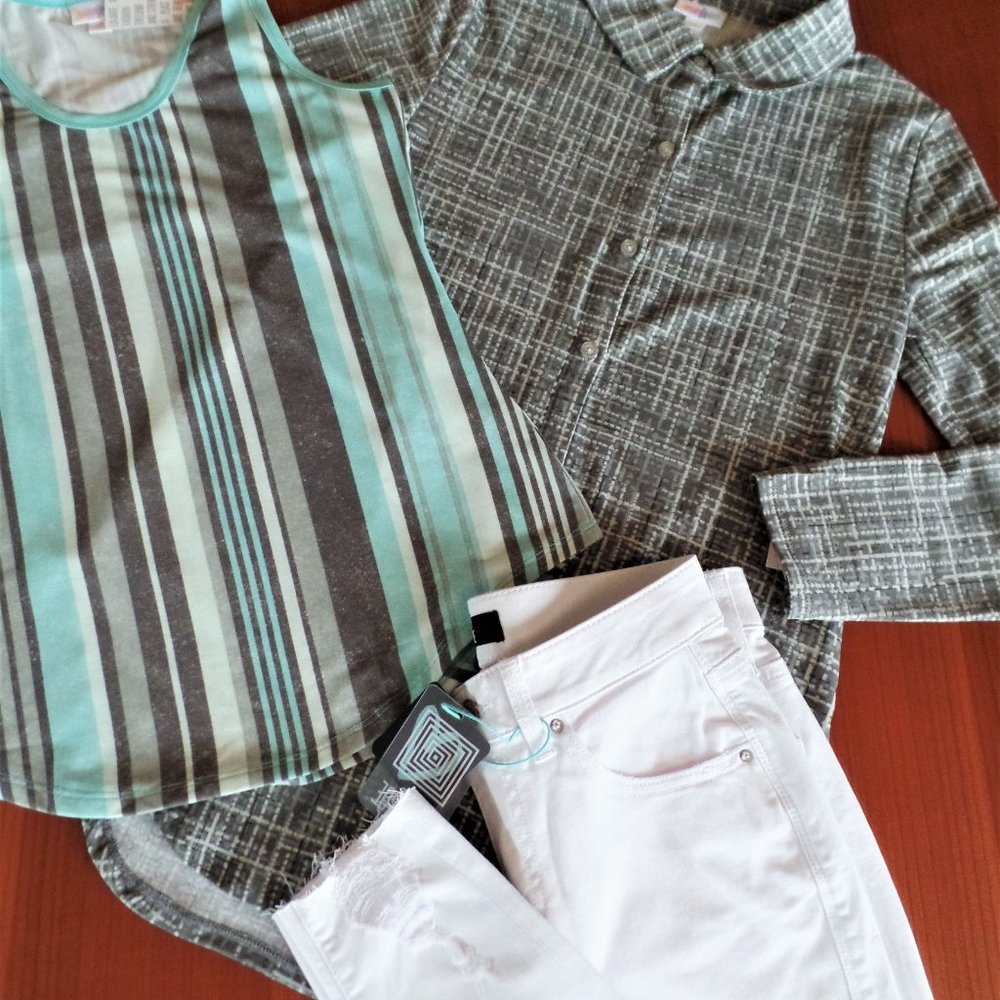 LULAROE! XS- VALENTINA SHIRT, TANK TOP & 26 JEAN